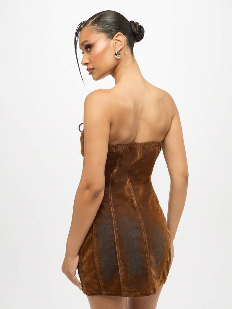 SUMWON WOMEN Mini abito stile corsetto con dettaglio di allacciatura frontale