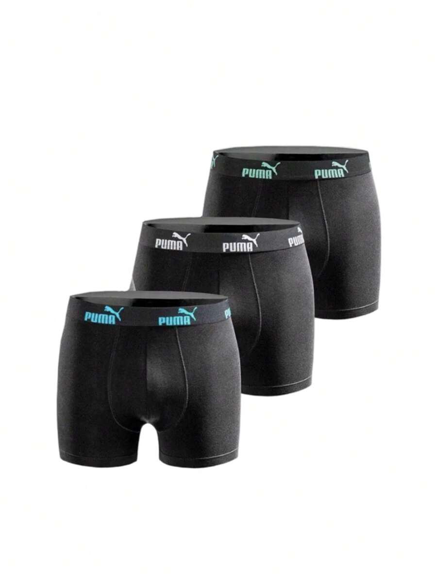 Puma Mens Boxershorts 3-Pack - Jet Black - View 1