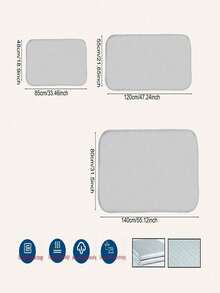 可折叠耐热熨烫垫，桌面熨烫垫，便携式熨烫垫，适用于日常服装熨烫保护，大衣，西装，工作服等。 - 灰色 - 查看 8