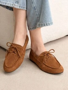 Rosivie Giày bệt đi làm đa năng thường ngày dành cho nữ - màu nâu - Xem 3