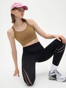 Gameset SHEIN Sport 图案印花运动吊带上衣 运动吊带上衣 - 咖啡棕 - 查看 5