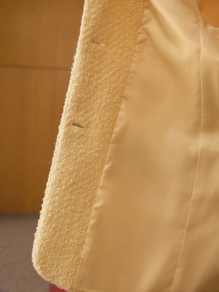 WOOL LAPEL COLLAR BELTED OVERCOAT