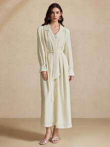 Briarwyn Robe à manches longues avec col asymétrique, vêtements d'automne, vêtements de rentrée scolaire, style "Old Money" pour femmes, tenues d'enseignante pour femmes, robes modestes pour femmes, tenue décontractée chic pour le travail