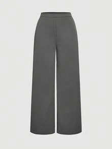 SHEIN MOD 2 件套灰色双排扣 V 领背心和裤子套装，办公室着装，复古优雅风格，学院时尚，职业，教堂女装 - 灰色 - 查看 6