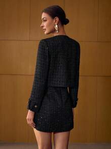 MOTF PREMIUM CHAQUETA ABOTONADA DE TWEED