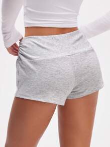 Eassivo Eassivo Women's Grey Activewear Shorts,Women Gym Shorts, Grey Workout Shorts - Grey - View 2