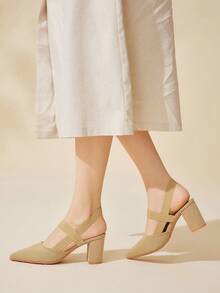 CUCCOO BASICS CUCCOO Casual Fashion Versatile Chunky Heel Women's Pumps