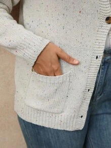 EMERY ROSE Colorful Knit Cardigan Unlock Street Style Essential For Autumn & Winter Fashionable And Simple - Khaki - View 5