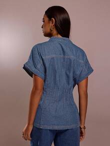 Avantive Spring & Summer Women Valentine Day/ Casual/Vintage/Festival/Country Concert/Brunch/Homecoming/Easter/Guest/Tea Party/Basic/Concert Women/Prom /Wedding/Rave Festival/Formal/Western/Cocktail/Club/Spring/Birthday/Cute/Classy/Going Out/Vacation/Office/Airport/2000s Style/Streetwear/Sleeveless/A Line/Cowgirl/1960s Denim Top Jean Shirts For Women