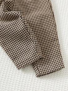 Cozy Pixies 男婴圆领长袖开衫上衣和松紧腰裤两件套；男婴格子套装；男婴亚麻套装；男童套装；男婴休闲套装；男婴感恩节套装；男婴长裤配衬衫；男婴千鸟格裤；男婴秋冬装 - 彩色 - 查看 8