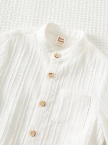 Cozy Pixies 男婴圆领长袖开衫上衣和松紧腰裤两件套；男婴格子套装；男婴亚麻套装；男童套装；男婴休闲套装；男婴感恩节套装；男婴长裤配衬衫；男婴千鸟格裤；男婴秋冬装 - 彩色 - 查看 4