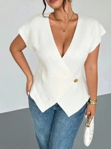 Firerie Elegant White Fitted Vest Jacket For Women, Sophisticated Autumn Everyday Chic Unique X-Shaped Silhouette Design, Stylish Spring Summer, Fall/Winter - White - View 3