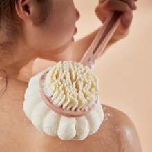 SHEIN Long Handle Double-Sided Bath Brush 1pc