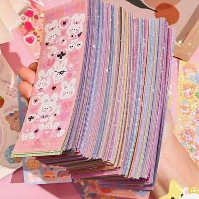 200 miếng dán hoạt hình dễ thương, decal dán, sticker tự làm cho tiệc tùng, phong cách vui nhộn, sticker chủ đề hoạt hình đáng yêu dành cho người lớn, thanh thiếu niên và trẻ em để trang trí Halloween, sticker nữ tính, đồ dùng thủ công cho trẻ em.