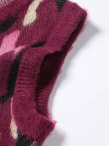 Manfinity ZONE917 Men's Autumn/Winter Fashion Contrast Color Pattern Knitted Vest - Multicolor - View 4