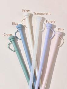 1pc Replacement 12 Inch Long Silicone Straw With Straw Cover,Compatible With 40 Oz 30 Oz Cup Tumbler,Reusable Silicone Straw