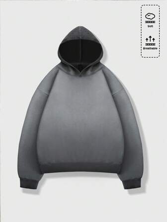 Street Life Sudadera con capucha desgastada y desgastada para hombres, estilo suelto y corto