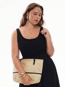 Solavibe Plus Size Women's Sleeveless Dress Black Women Dresses