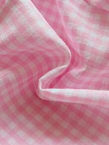 SHEIN Baby Girls' Casual Cute Collared Long Sleeve Top And Elastic Waist Pants Set, Autumn - Pink - View 3