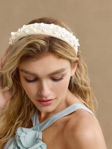 MOTF PREMIUM FAIXA DE CABEÇA COM FANTASIA DE PLANTAS - Branco - Ver 1