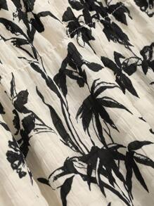FRIFUL Designer Falda con estampado texturizado para mujer, conjunto de ropa de vacaciones estilo bohemio - Multicolor - Ver 5