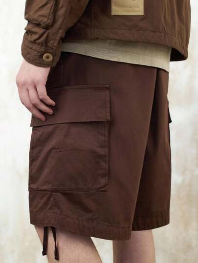 Street Life Men's Fashion Large Pocket Drawstring Cargo Shorts