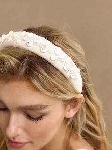 MOTF PREMIUM FAIXA DE CABEÇA COM FANTASIA DE PLANTAS - Branco - Ver 3