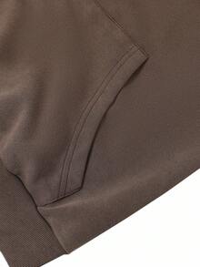 Manfinity Men's Casual Street Style Hooded Pullover Sweatshirt - Grey - View 5