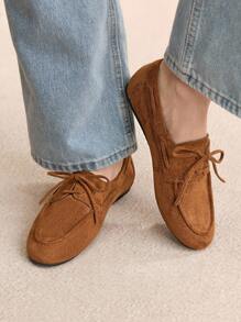 Rosivie Giày bệt đi làm đa năng thường ngày dành cho nữ - màu nâu - Xem 5