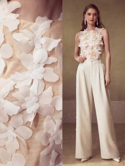 MOTF PREMIUM Camiseta de tirantes ajustada con aplicaciones