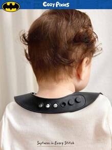 BATMAN X Cozy Pixies 婴儿蝙蝠图案可爱围兜，适合日常穿着