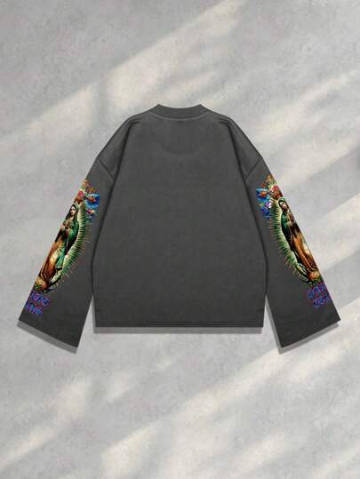 Street Life Sudadera con capucha con estampado gráfico para hombre, adecuada para el uso diario en primavera/verano