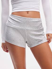 Eassivo Eassivo Women's Grey Activewear Shorts,Women Gym Shorts, Grey Workout Shorts - Grey - View 1