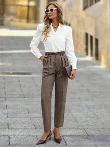 Solivie بنطلون بدلة للنساء، ملابس كاجوال رسمية للمعلمات والنساء، عودة إلى المدرسة خريف للنساء