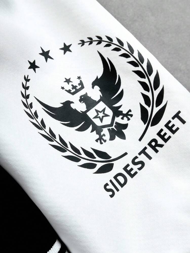 Manfinity Campus Court 休闲时尚简约百搭日常长袖男士夹克 - 彩色 - 查看 8