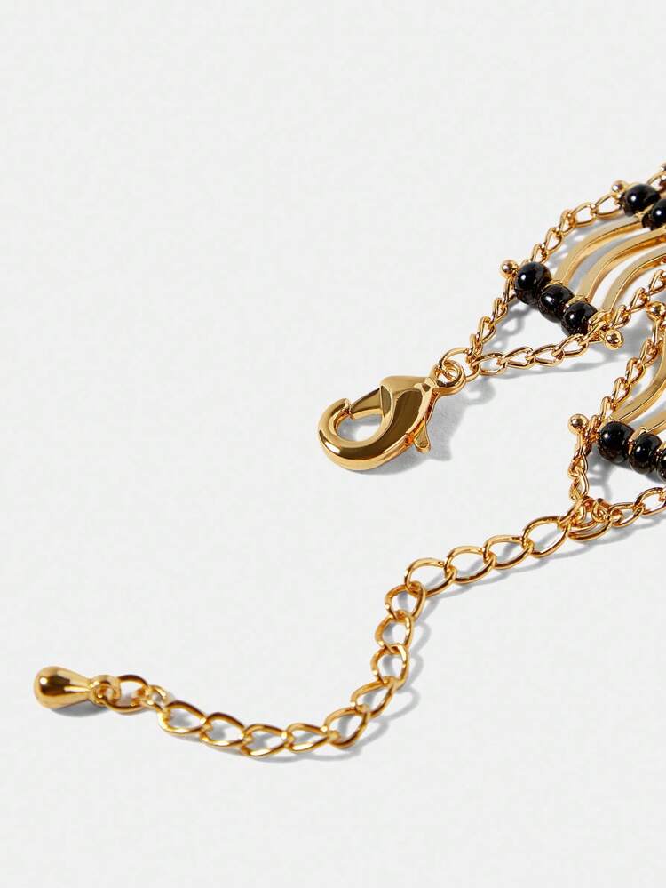 18K GOLD PLATED ELEGANT PEARL BRACELET FOR WOMEN