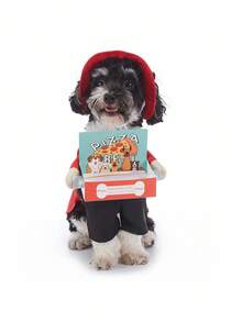 PETSIN Trang phục hóa trang thú cưng đứng dễ thương trong phim Halloween Pizza Delivery Man, dành cho tiệc Halloween - Đỏ - Xem 2