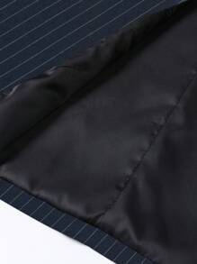 Calvornis 男士必备条纹休闲西装外套，街头时尚日报