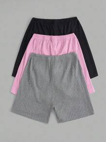 RueChic PLUS Conjunto de 3 piezas de prendas de dormir multicolor para mujer