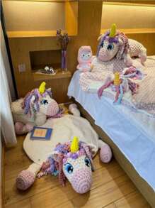 1 卷 100 克手指环绒毛线 DIY 编织毯子靠垫围巾甜甜圈线 - 紅白色 - 查看 4