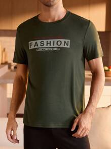 Manfinity Underwear&Sleepwear Basics 大码男士休闲宽松圆领短袖睡衣上衣