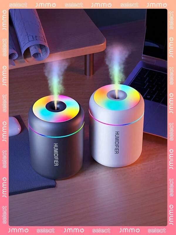 1 pièce Mini diffuseur d'aromathérapie à brume d'huile essentielle et humidificateur, brume fraîche, veilleuse colorée - Humidifier l'air, garder frais et détendre le corps et l'esprit (utilisation alimentée par USB)