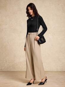 House of One Casual Textured Knitted Autumn Casual Top