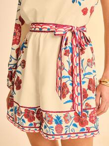 CAJUNI 女式碎花肩带休闲连体裤 - 彩色 - 查看 9