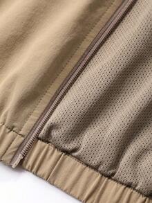 DAZY 纯色卡其色解构设计实用风格男士夹克套装，秋季