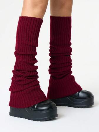 Grunge Punk 1 par de calentadores de piernas extra largos de 90 cm de mujer con rayas verticales de colores tipo dopamina, para todas las estaciones