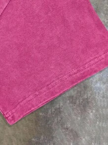 PAVTROS Bộ 2 món đồ cotton in chữ và mặt cho nam, áo thun cổ tròn tay ngắn họa tiết và quần short thường ngày có dây rút - Nhiều màu - Xem 4