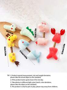 PETSIN 1 件 Woody 猫薄荷玩具，猫咪自娱玩具，玩偶，Woody 猫薄荷咀嚼棒，猫玩具，宠物玩具 - 彩色 - 查看 8