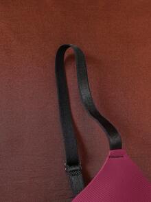 SHEIN 2 sztuki uniwersalnych, jednolitych kolorów, minimalistycznych i wygodnych biustonoszy damskich na fiszbinach z uniesieniem - Wielokolorowe - Zobacz 5