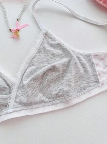PetitDoll 2 piezas Conjunto de lencería con estampado de corazón para mujer - Rojo y blanco - Ver 5